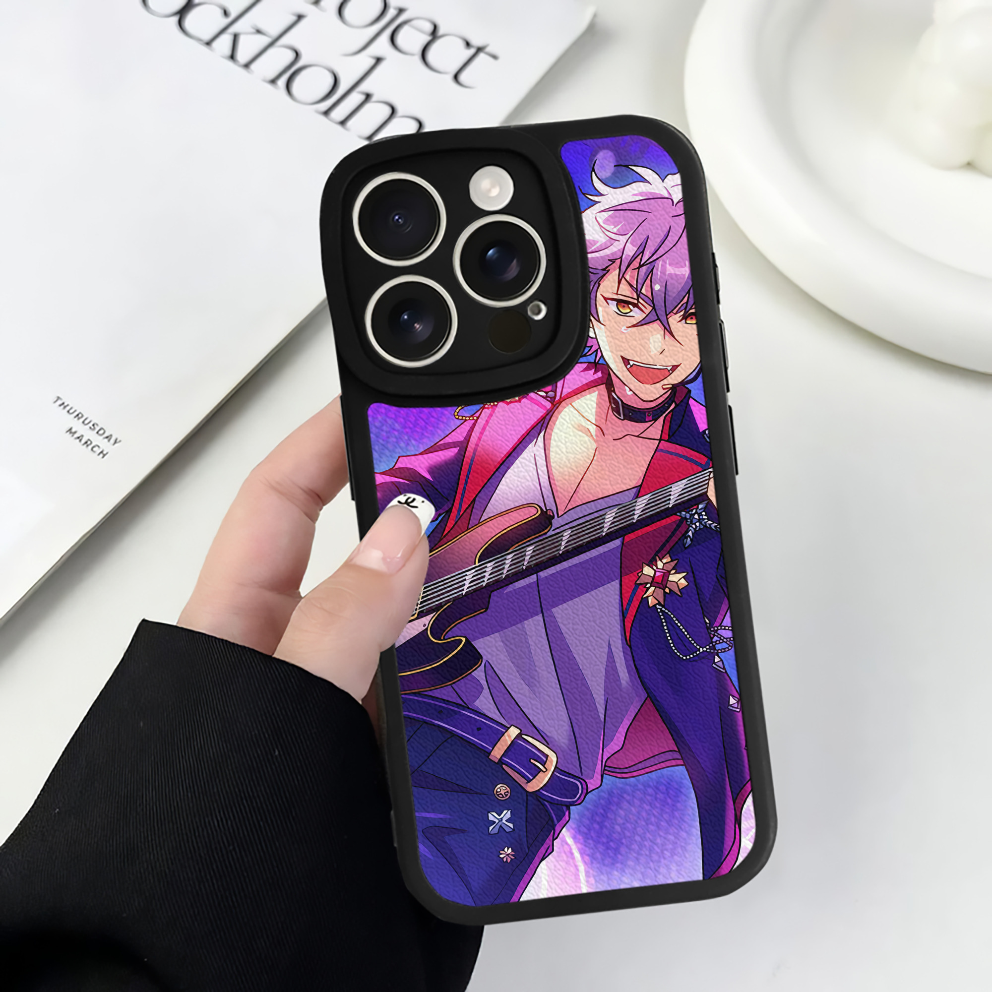 （画像用） あんさんぶるスターズ! Ensemble Stars 【iPhone 16シリーズ対応】シリコンスマホケース（レザー調） 材質：シリコン